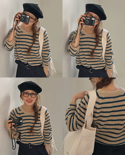 Hano stripe knit ( 3color )
